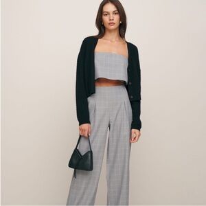 Reformation two piece Cleo set in grey check